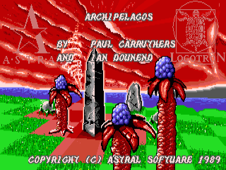 Archipelagos title screen for Amiga